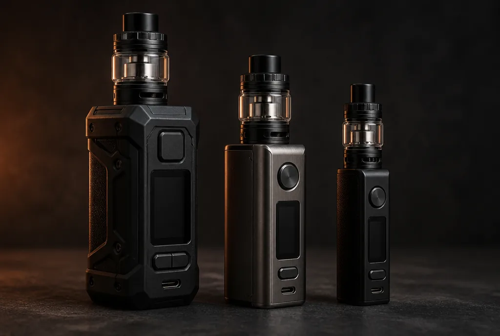 Vaporesso mod range, four segments on one map